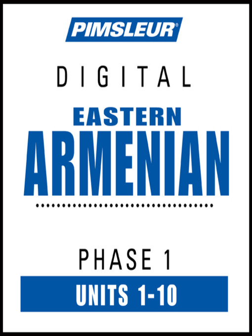 Title details for Pimsleur Armenian (Eastern) Level 1 by Pimsleur - Available